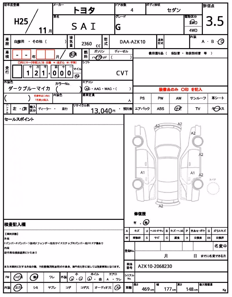 TOYOTA SAI