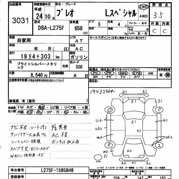 SUBARU PLEO