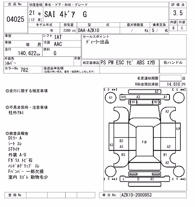 TOYOTA SAI