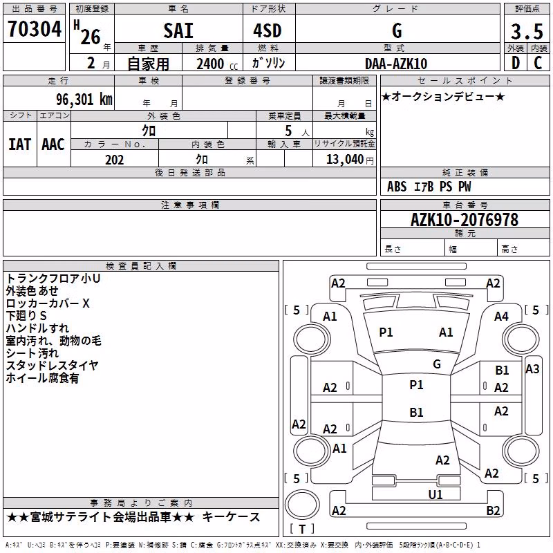 TOYOTA SAI