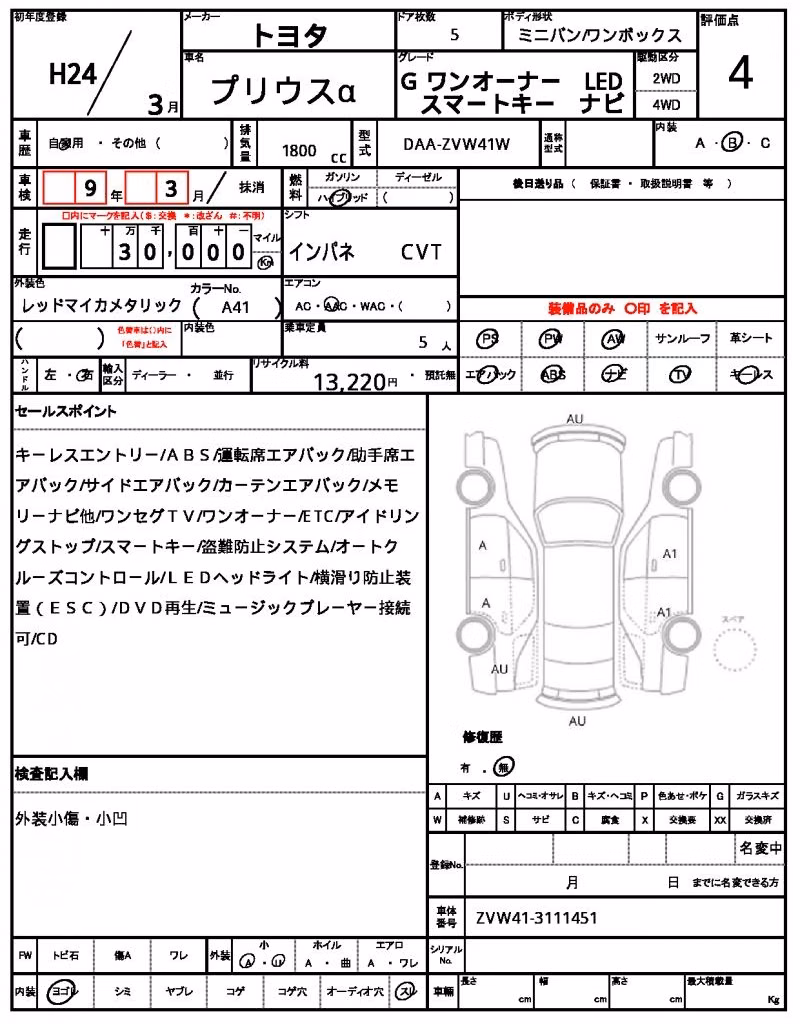 TOYOTA PRIUS ALPHA