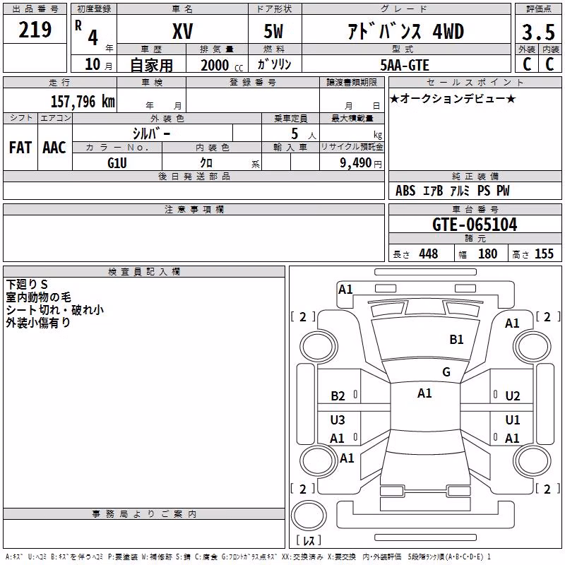SUBARU XV