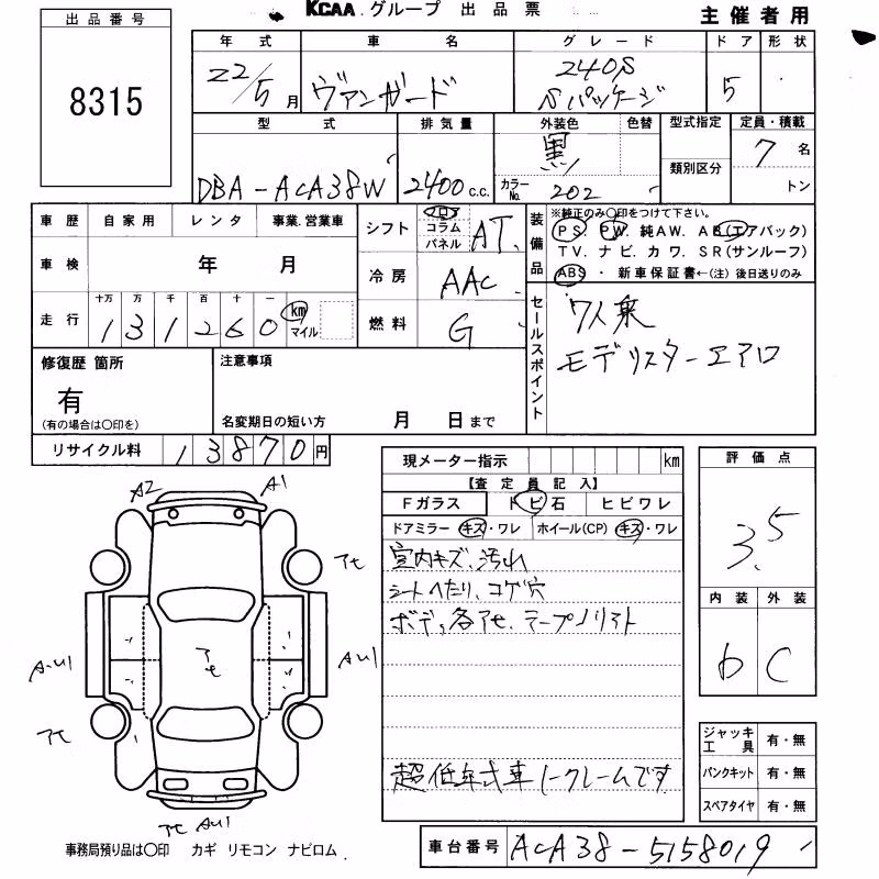 TOYOTA VANGUARD