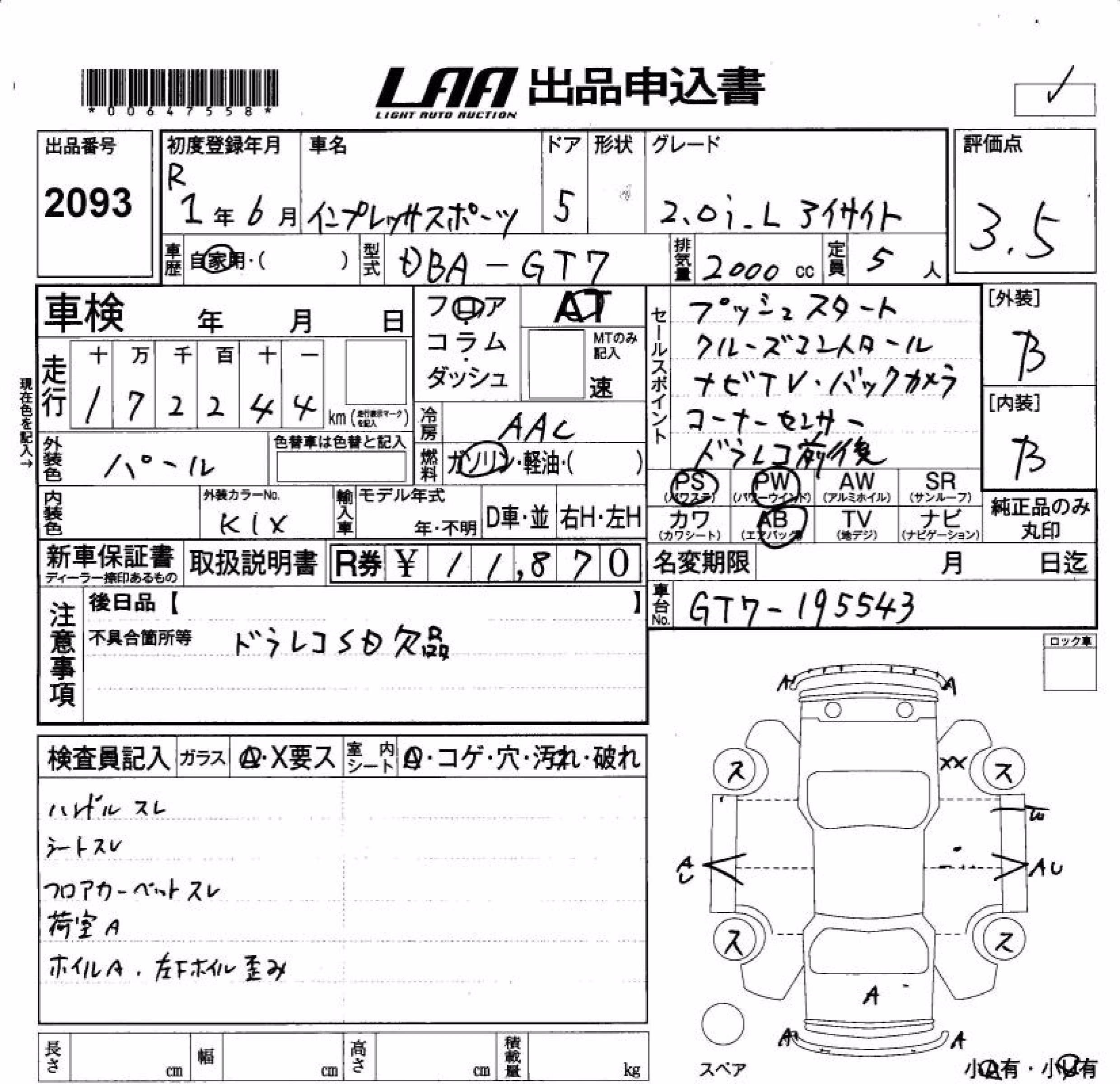 SUBARU XV