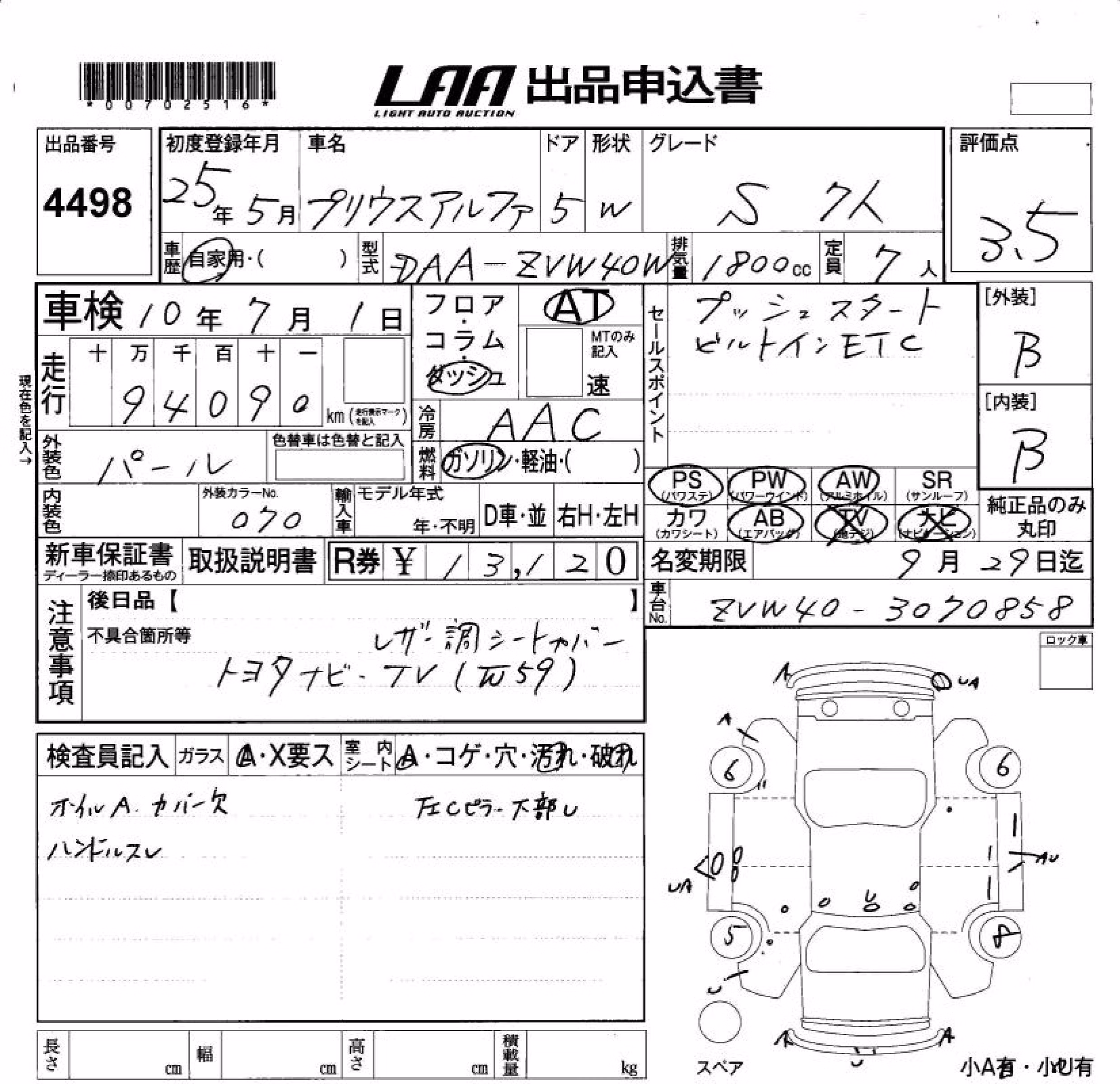 TOYOTA PRIUS ALPHA