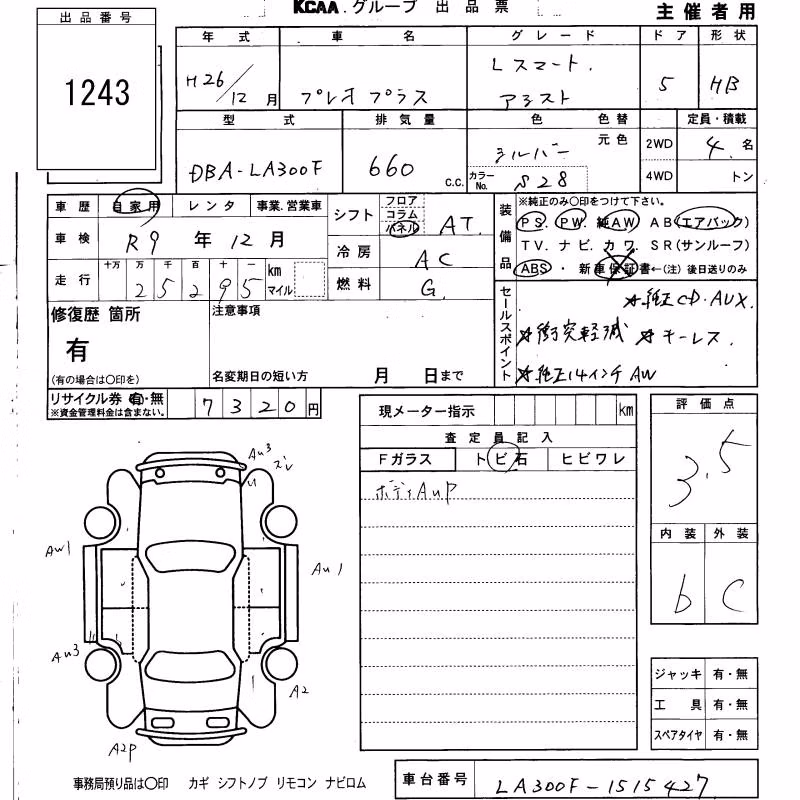 SUBARU PLEO PLUS