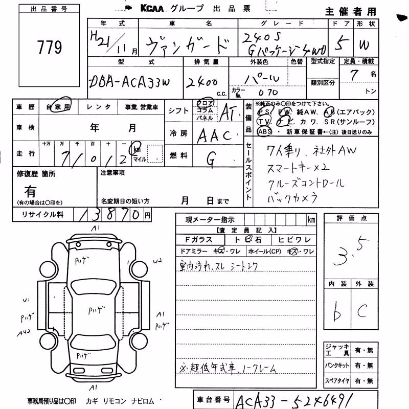 TOYOTA VANGUARD