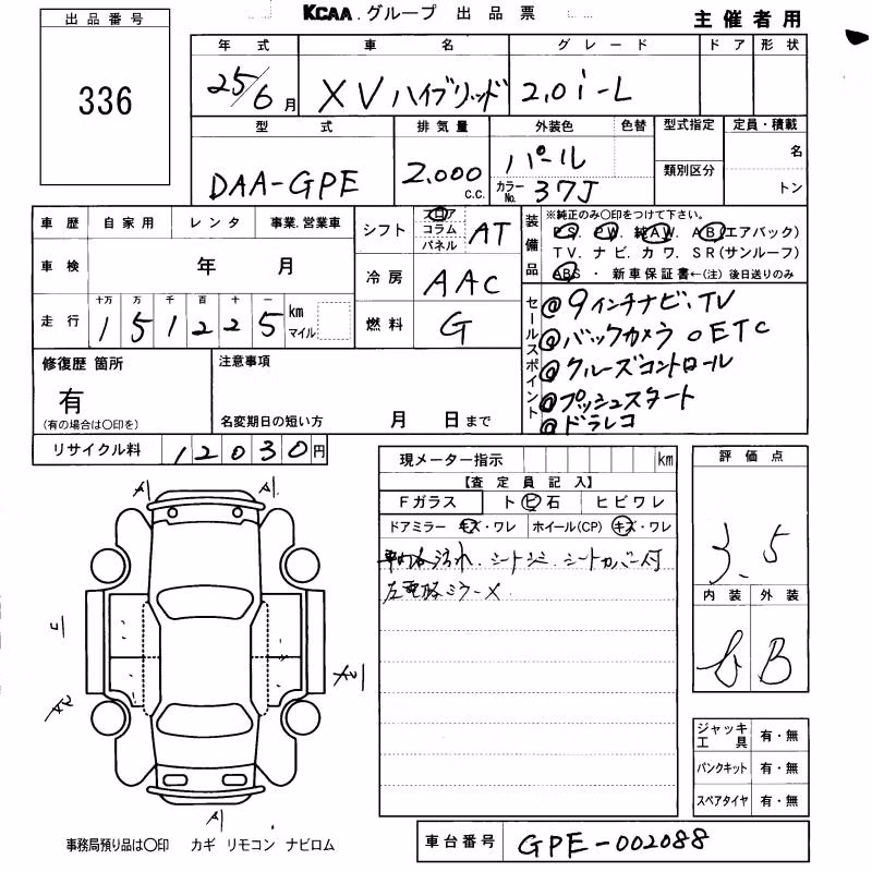 SUBARU XV