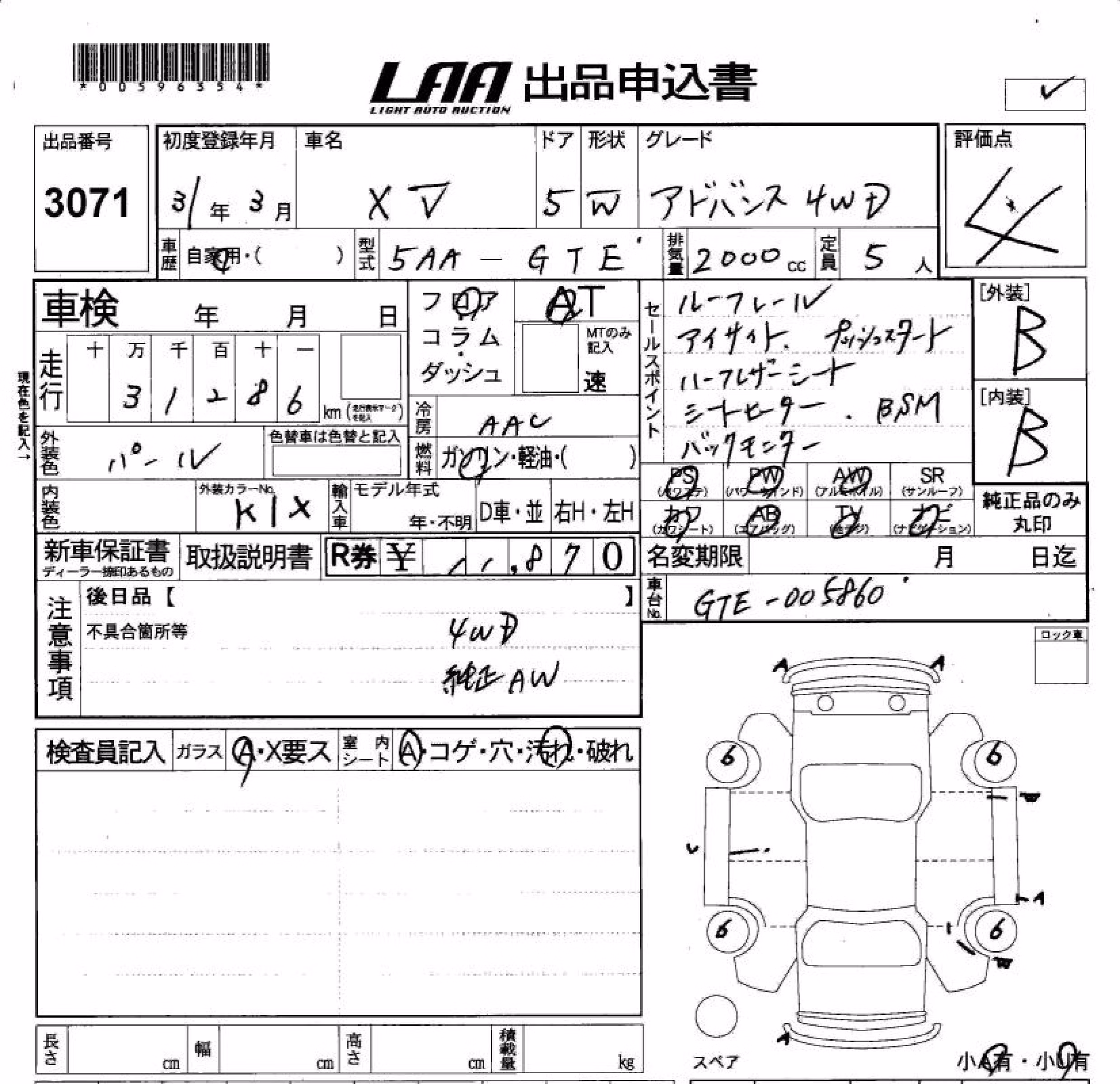 SUBARU XV