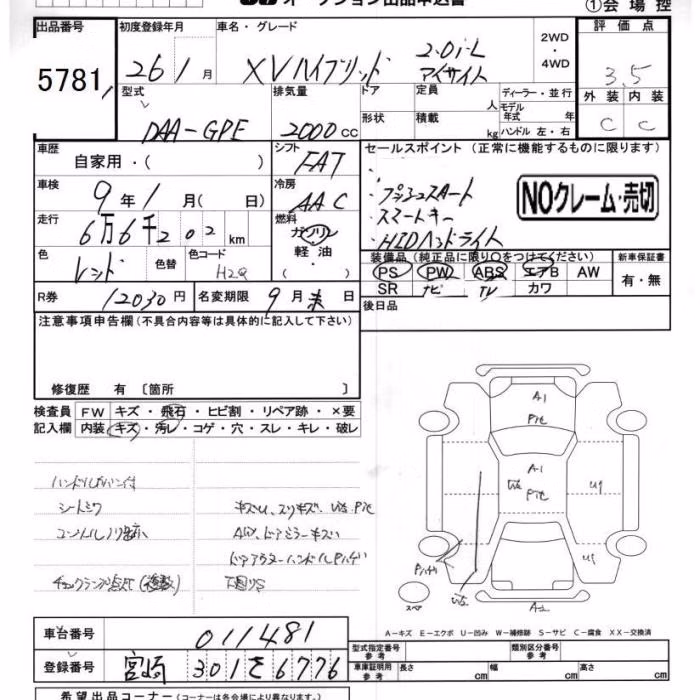 SUBARU XV