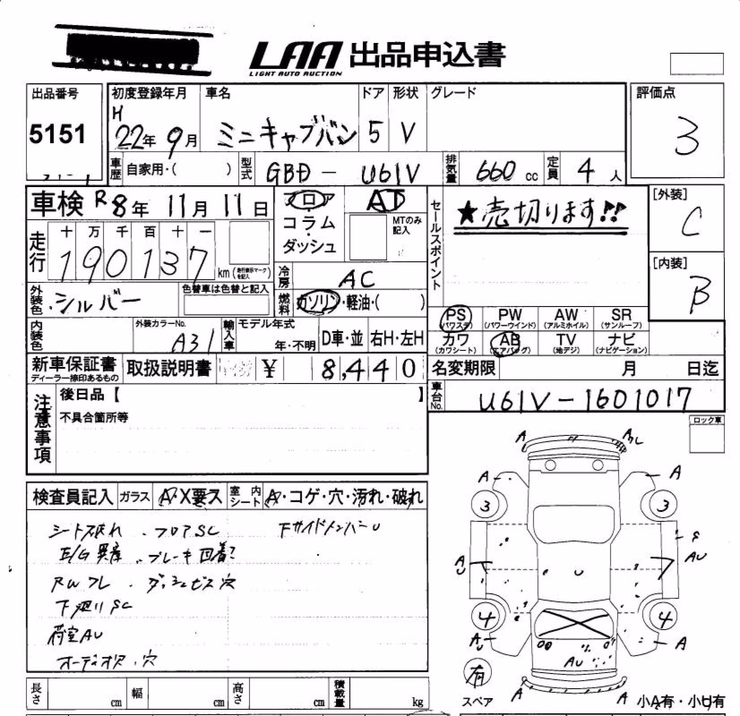 MITSUBISHI MINICAB