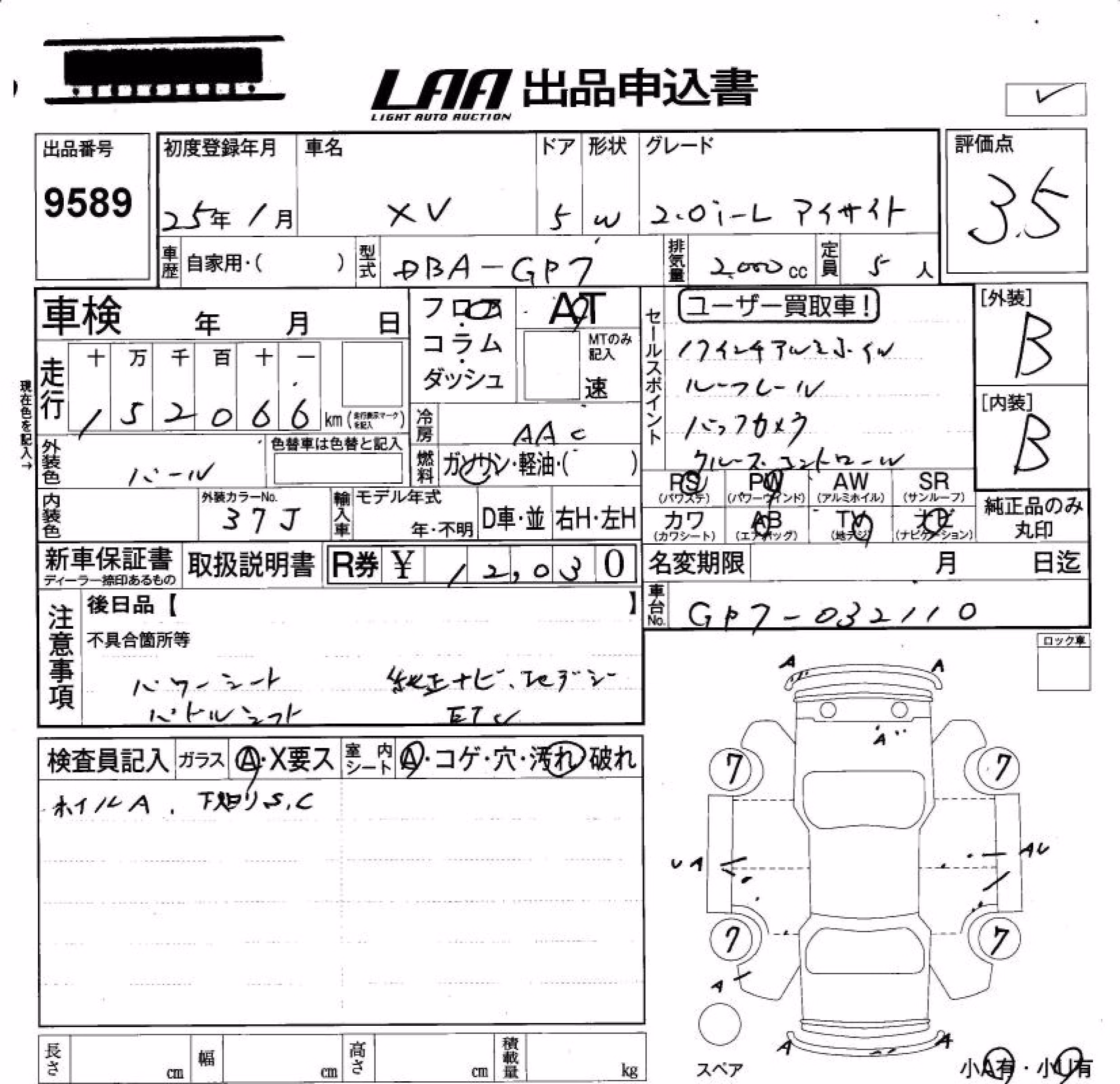 SUBARU XV