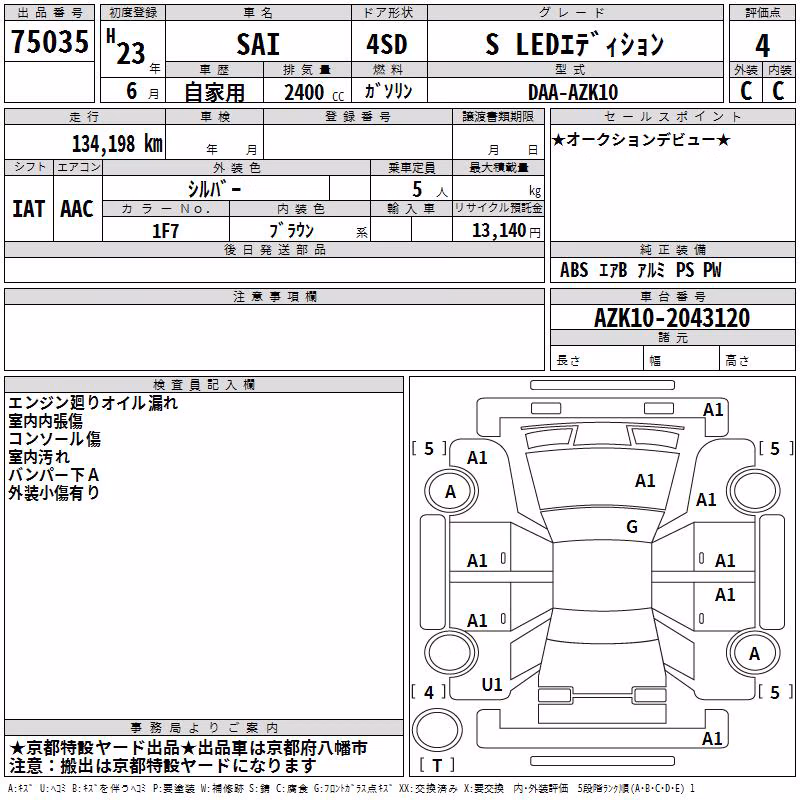 TOYOTA SAI