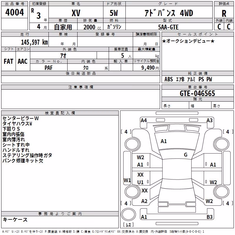 SUBARU XV