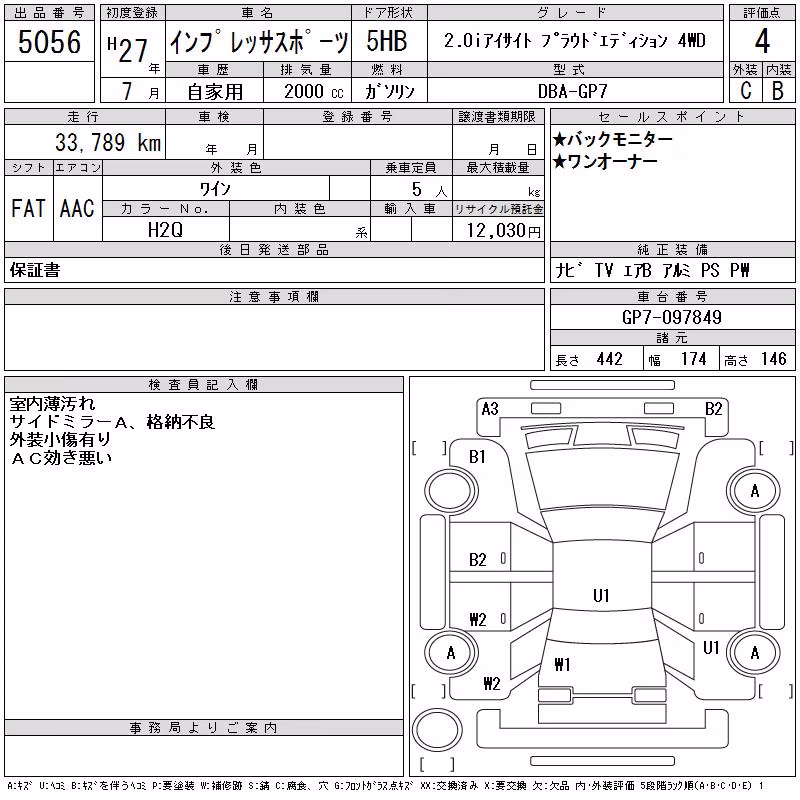 SUBARU XV