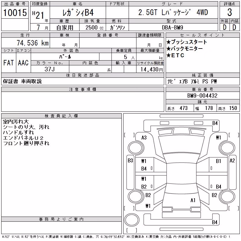 SUBARU LEGACY B4