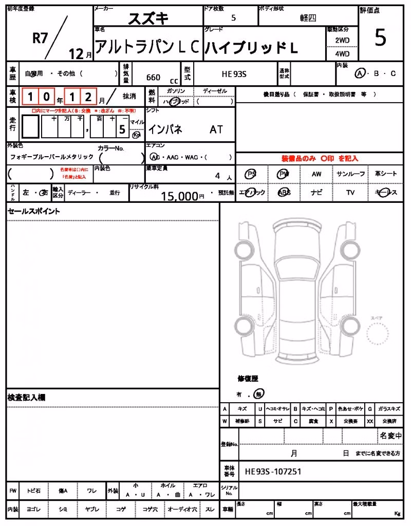 SUZUKI ALTO LAPIN