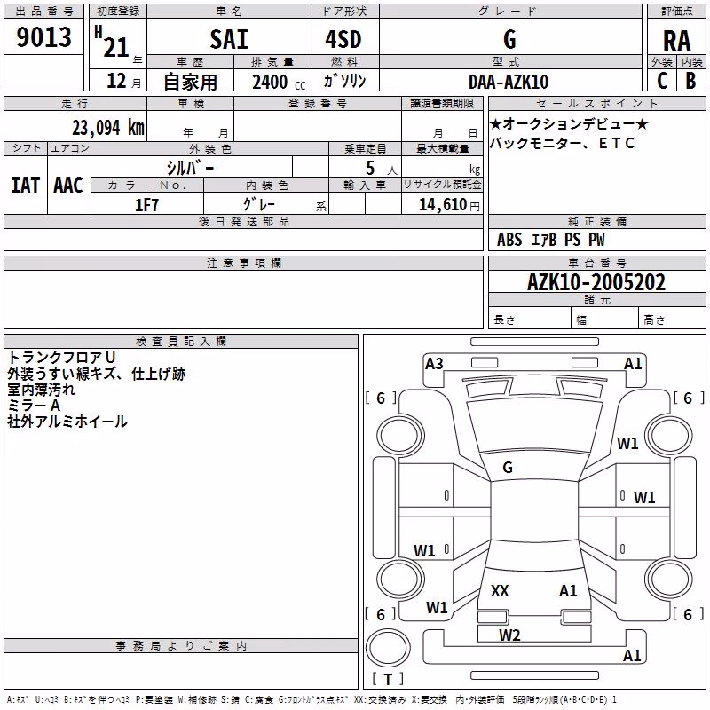 TOYOTA SAI