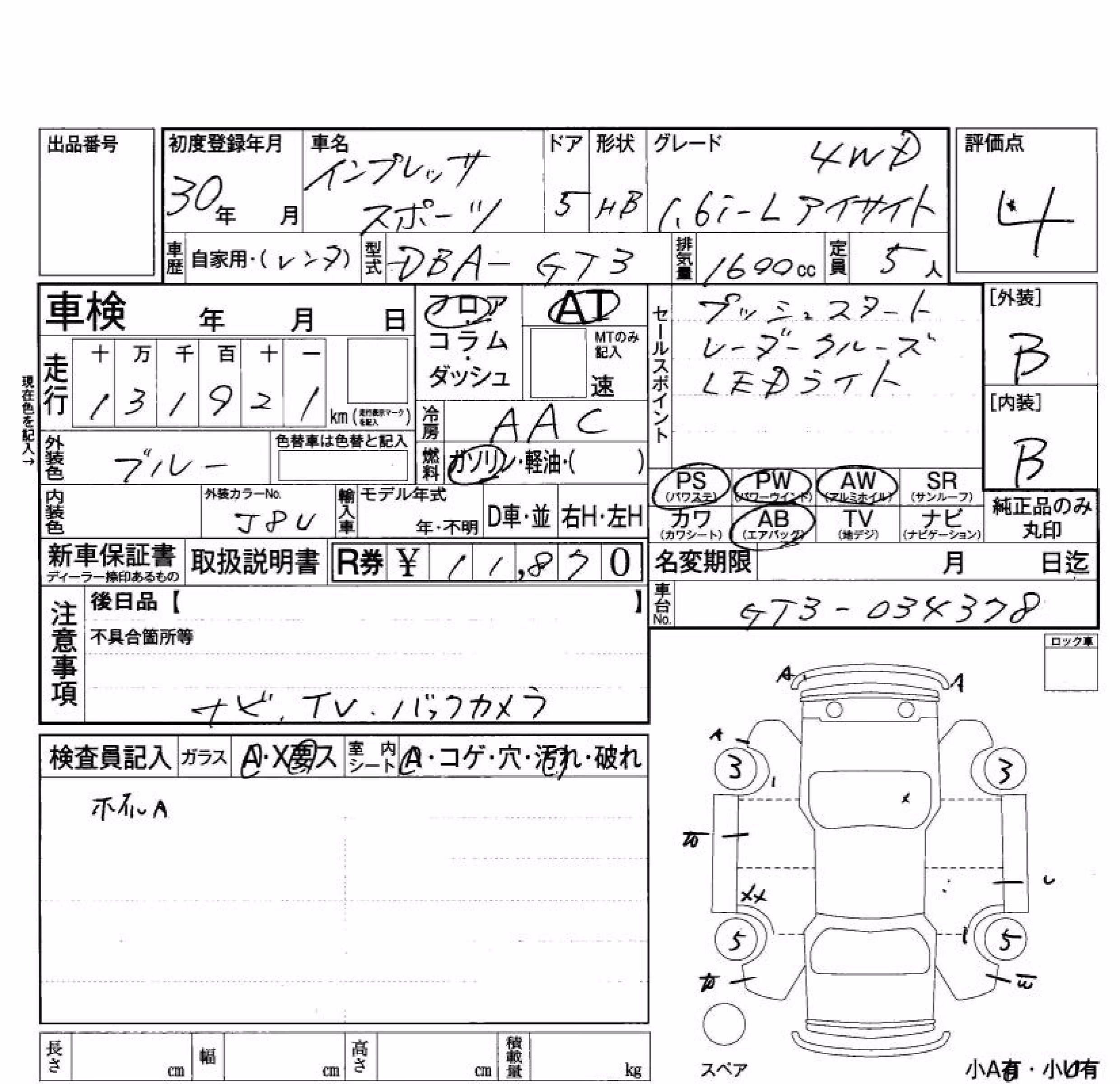 SUBARU XV