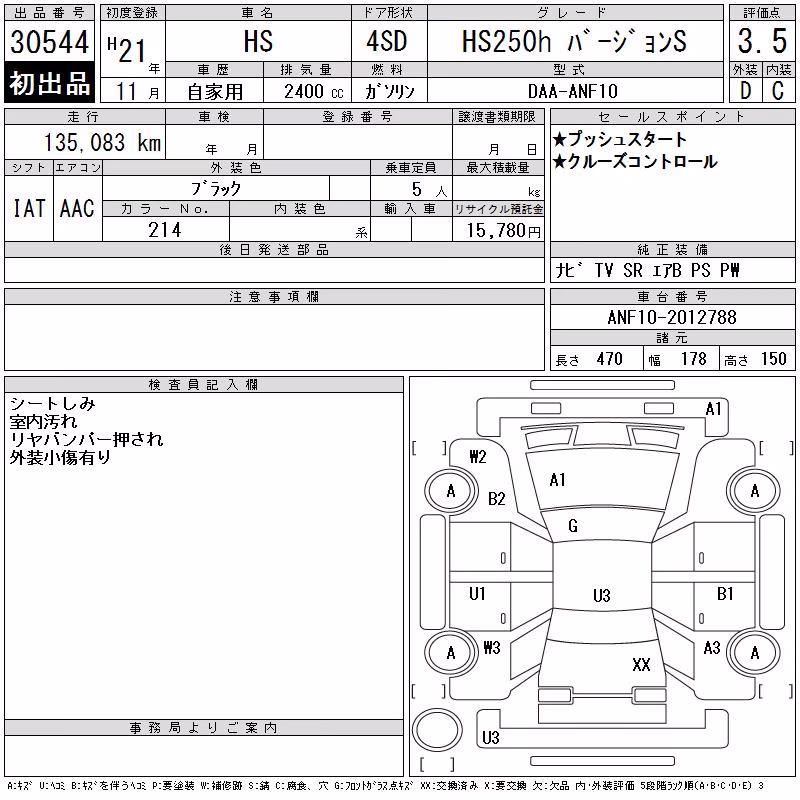 LEXUS HS250H