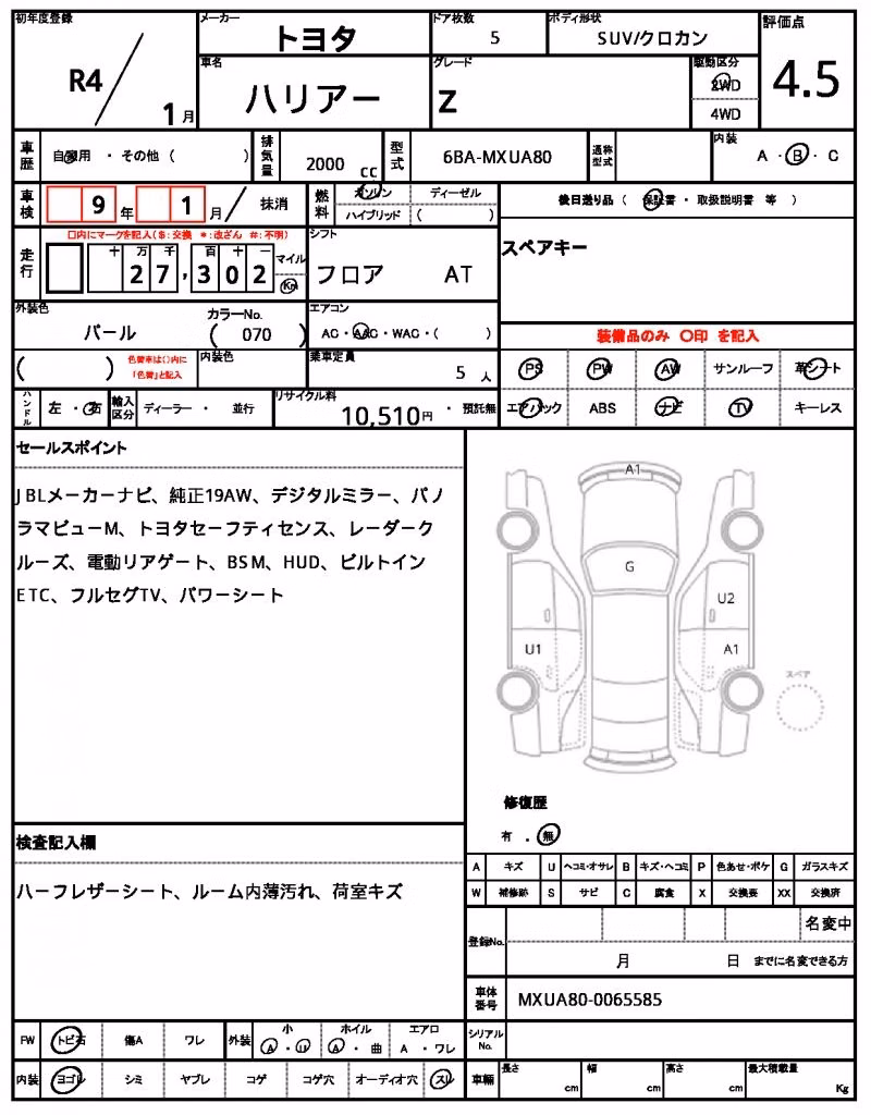 TOYOTA HARRIER