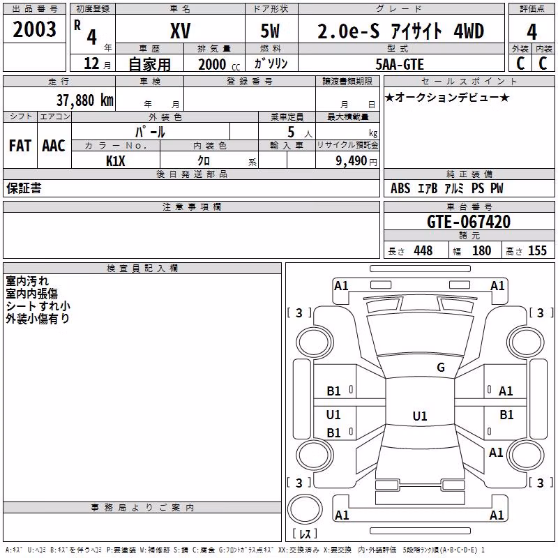 SUBARU XV
