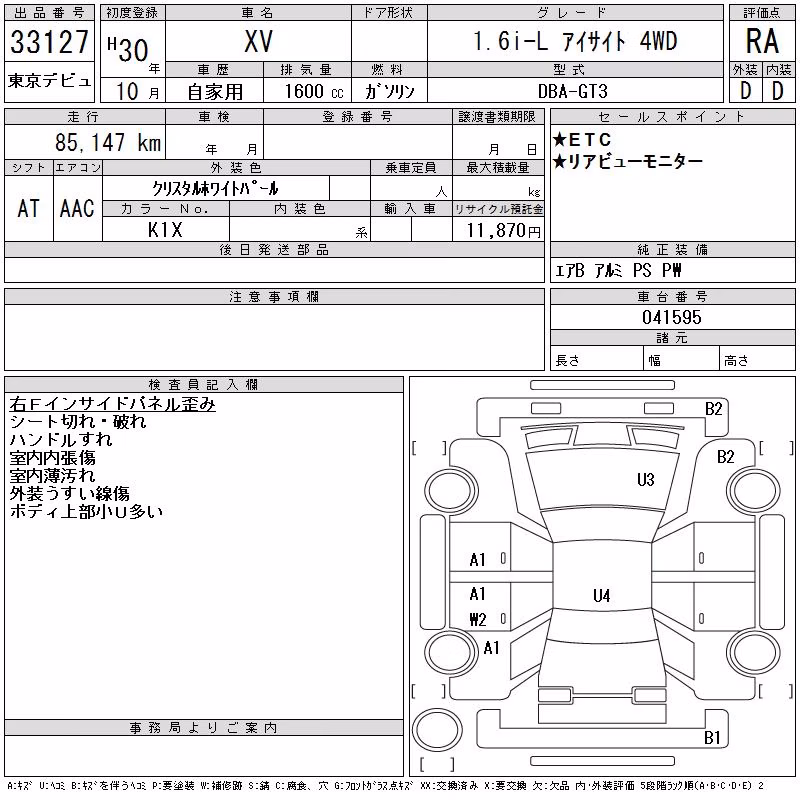 SUBARU XV