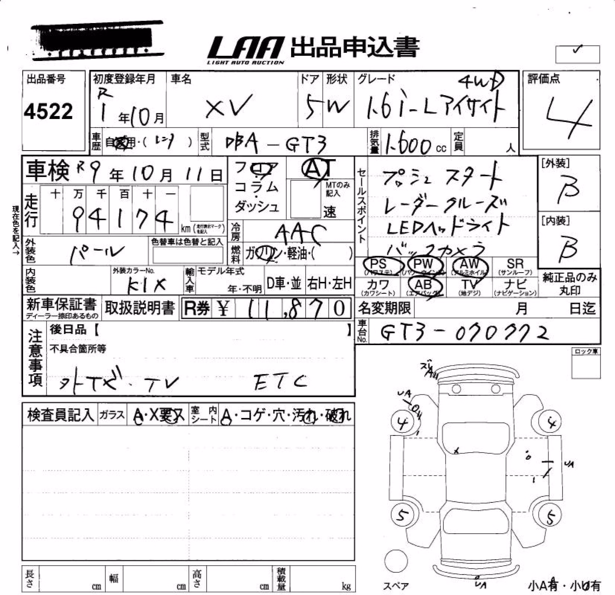 SUBARU XV