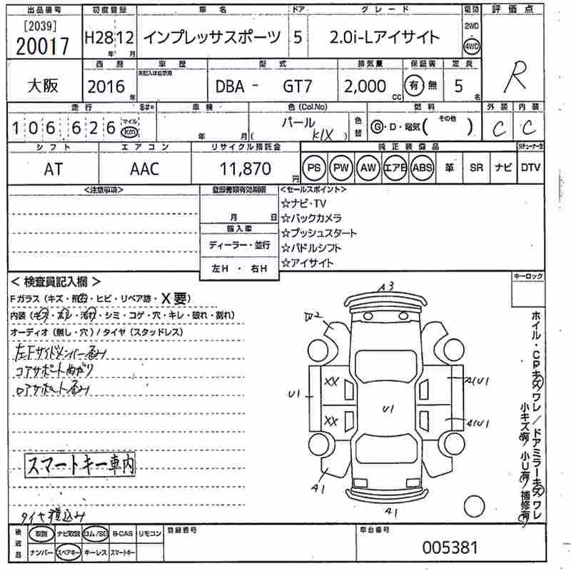 SUBARU XV