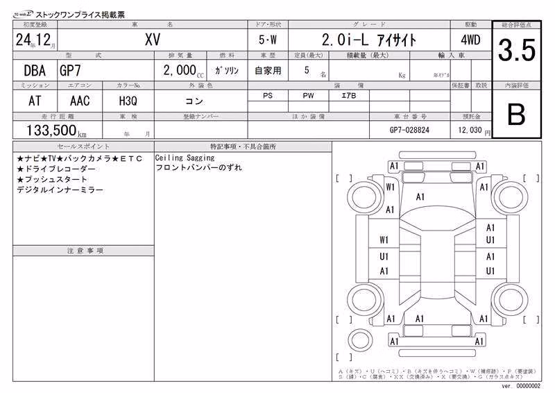SUBARU XV