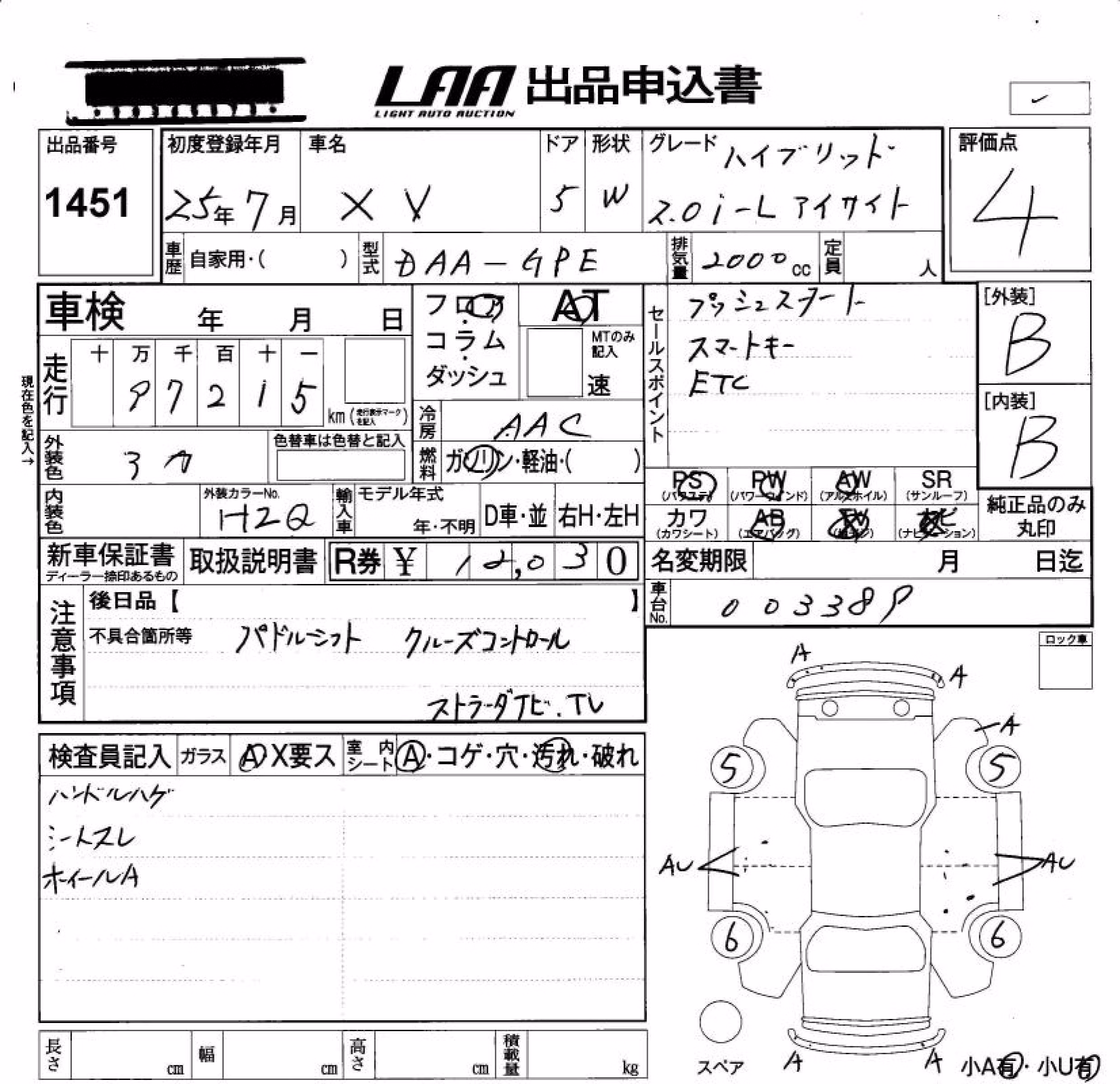 SUBARU XV