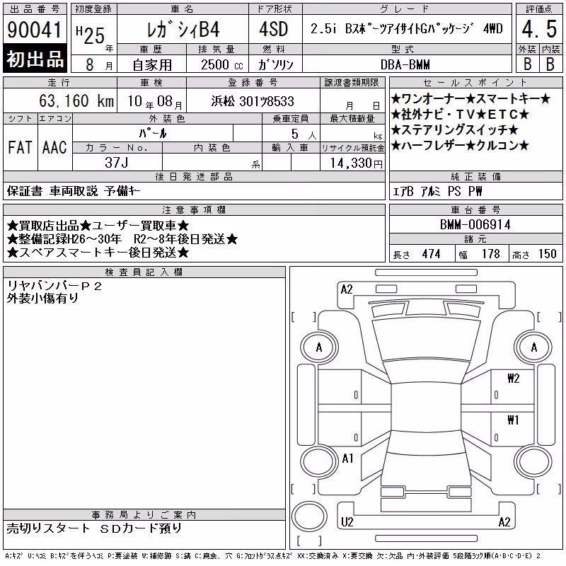 SUBARU LEGACY B4