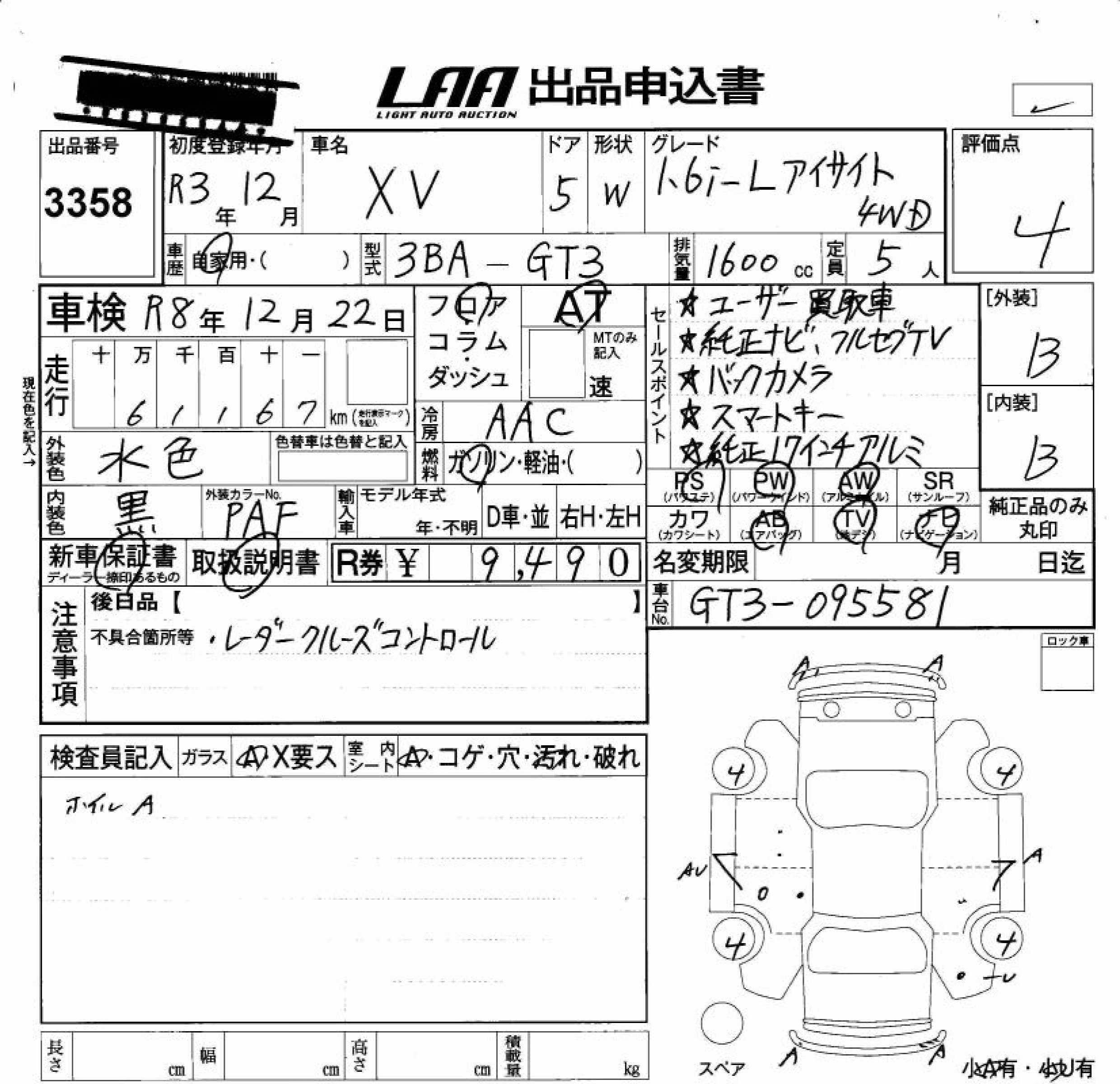 SUBARU XV