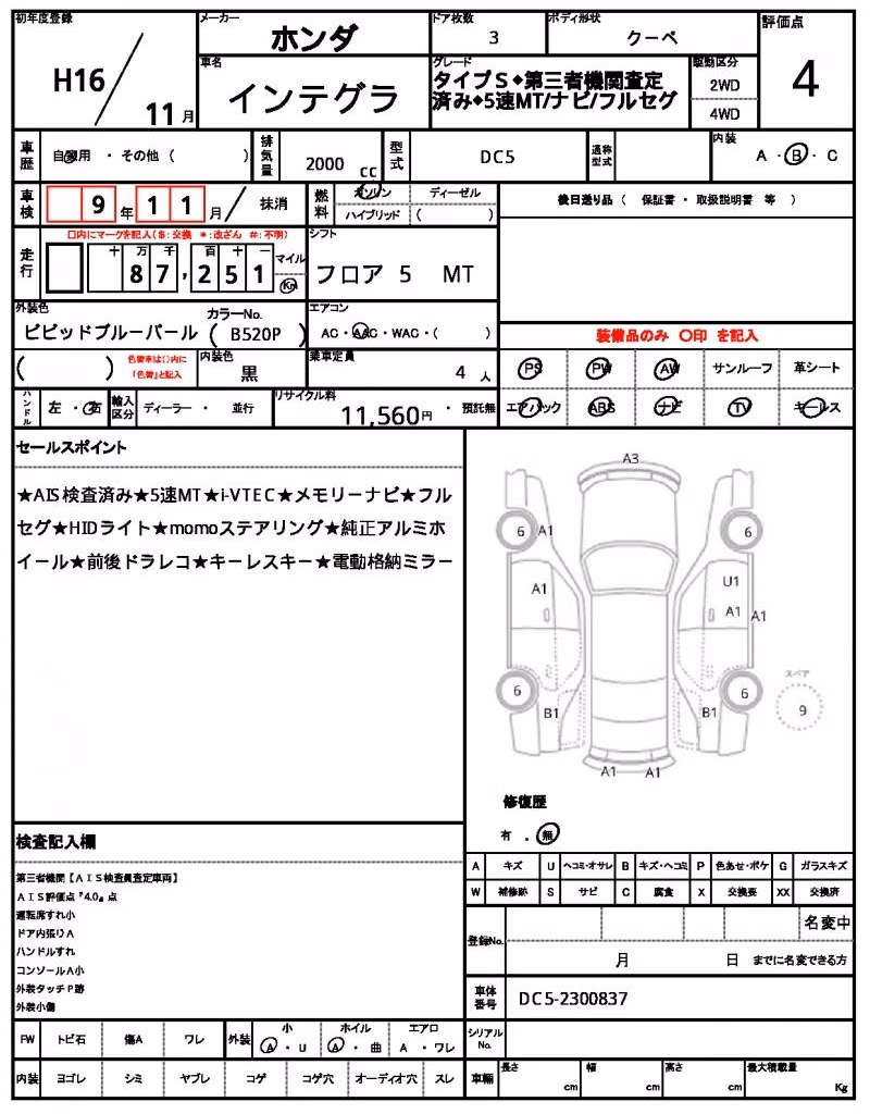 HONDA INTEGRA