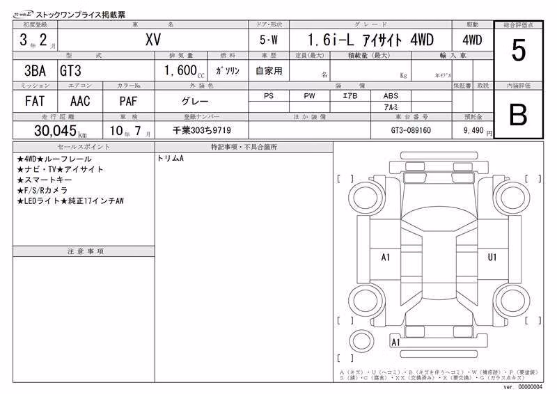 SUBARU XV