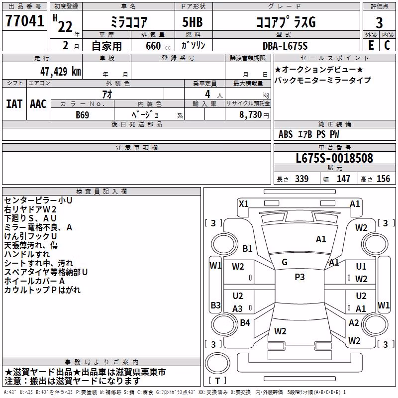 DAIHATSU MIRA COCOA
