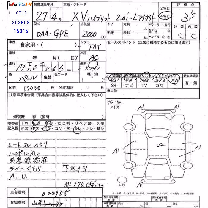 SUBARU XV