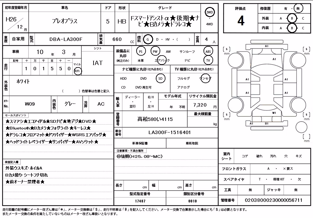 SUBARU PLEO PLUS