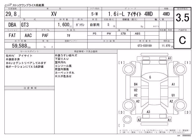 SUBARU XV
