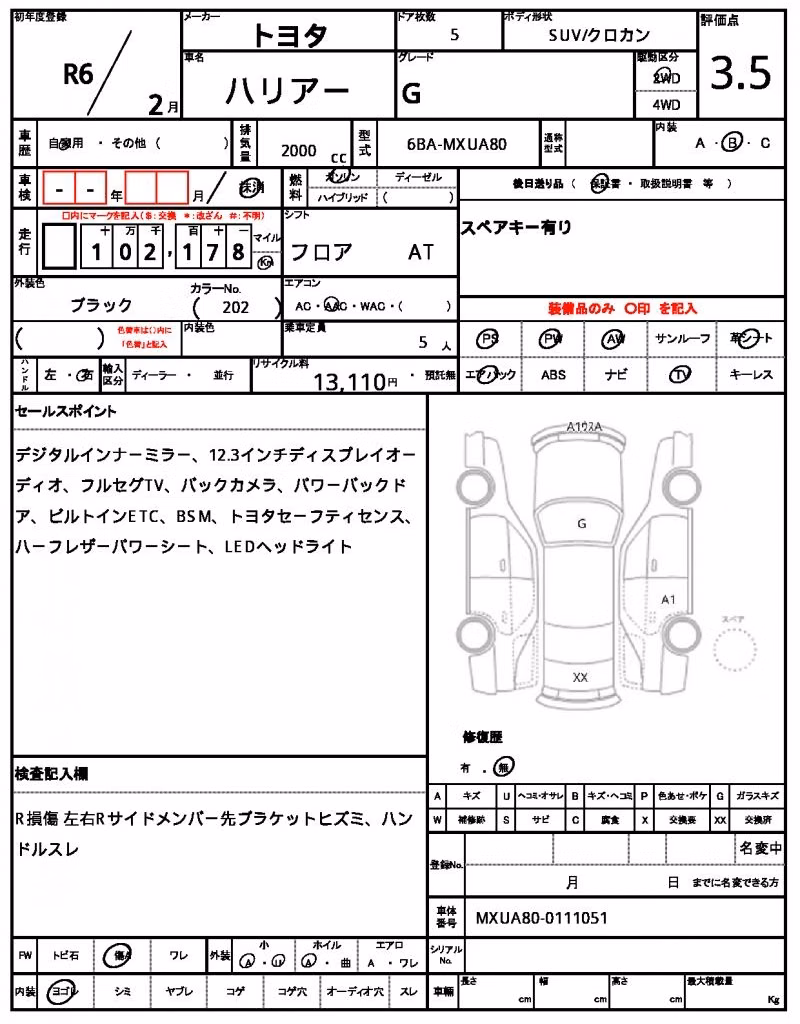 TOYOTA HARRIER