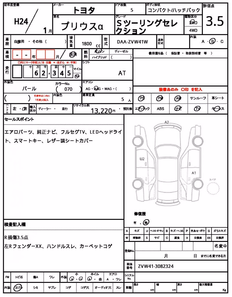 TOYOTA PRIUS ALPHA