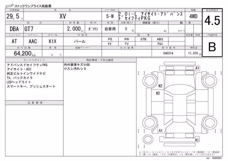 SUBARU XV