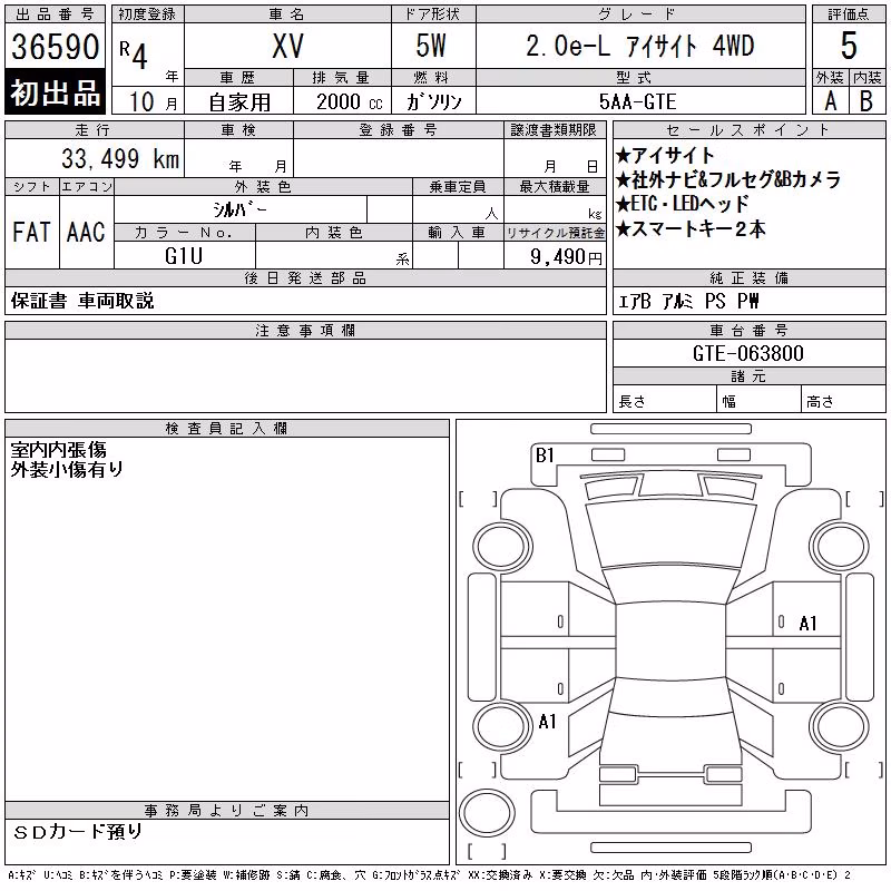 SUBARU XV