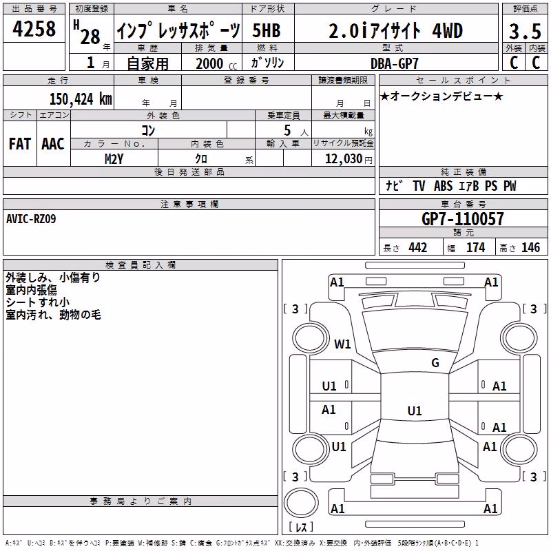 SUBARU XV