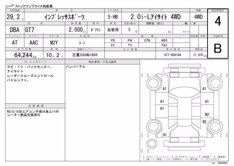 SUBARU XV