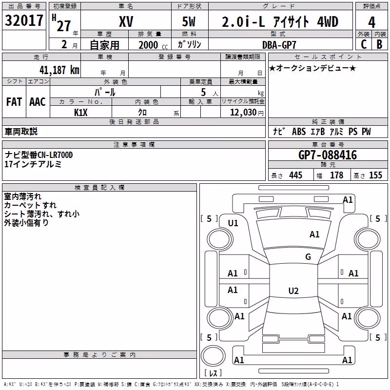 SUBARU XV