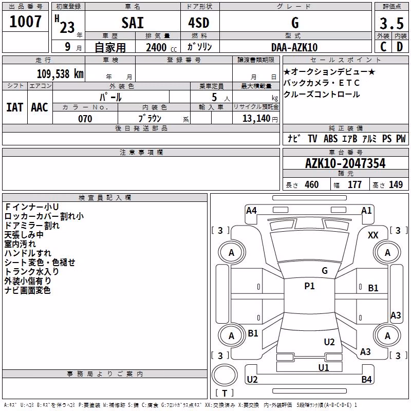 TOYOTA SAI
