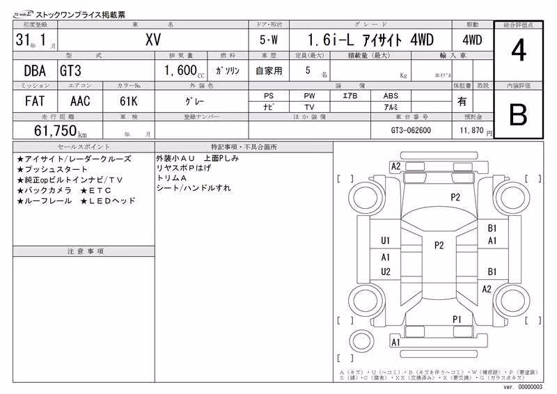 SUBARU XV