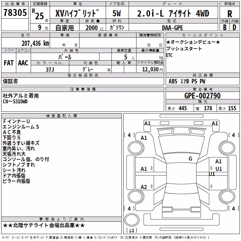 SUBARU XV