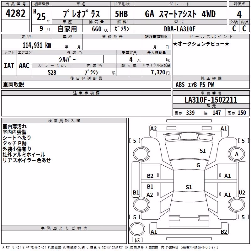 SUBARU PLEO PLUS